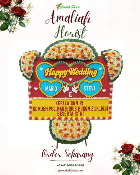 Papan Bunga Pernikahan Sukawangi